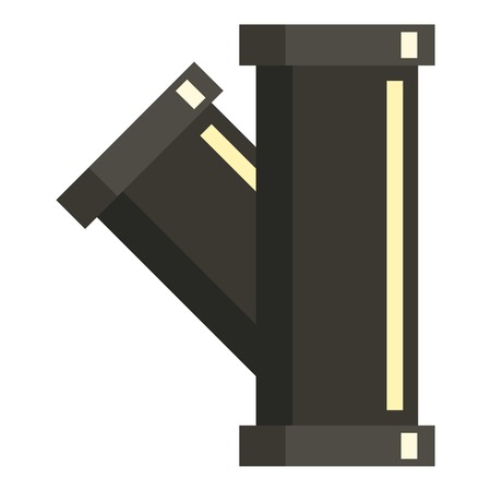 Sewerage pipe icon, flat styleのイラスト素材