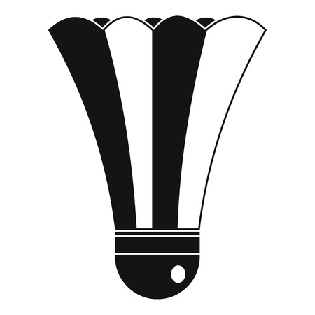 Black and white shuttlecock icon. Simple illustration of black and white shuttlecock vector icon for webのイラスト素材