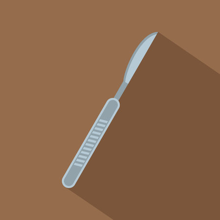 Medical scalpel icon, flat styleのイラスト素材