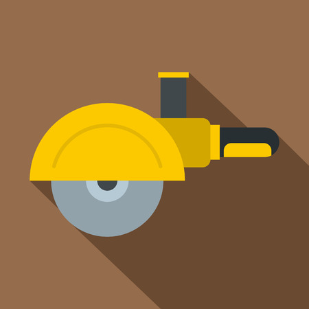 High speed cut off machine icon, flat styleのイラスト素材