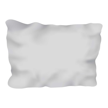 White rectangular pillow mockup. Realistic illustration of white rectangular pillow vector mockup for webのイラスト素材