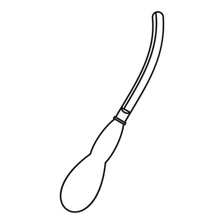 Dental suction tool icon, outline styleのイラスト素材