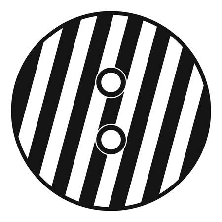 Striped sewing button icon, simple styleのイラスト素材