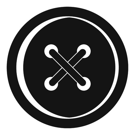 Plastic button icon, simple styleのイラスト素材