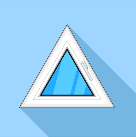 Triangular window icon, flat styleのイラスト素材