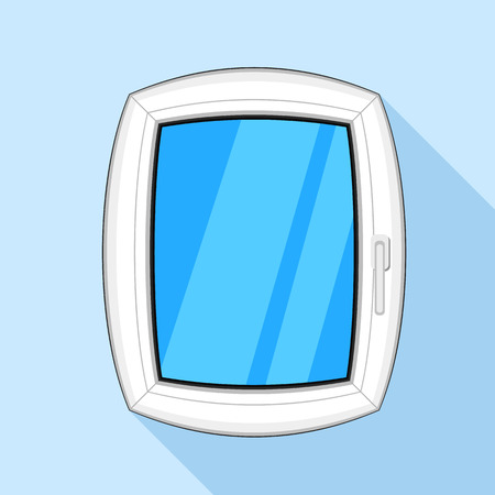 Plastic window icon, flat styleのイラスト素材