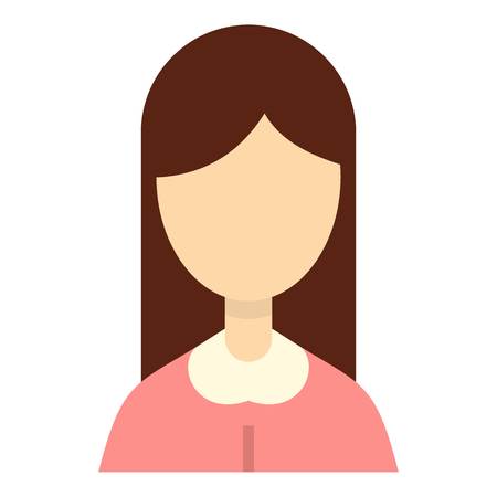 Mom icon flat isolated on white background vector illustrationのイラスト素材