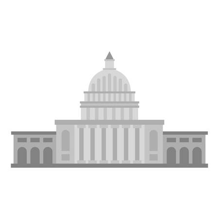 White house icon isolatedのイラスト素材