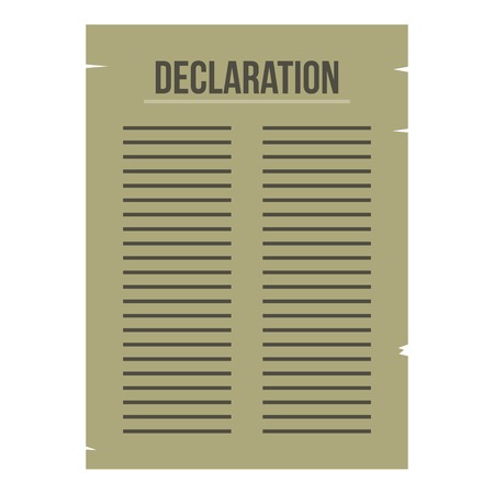 Declaration of Independence icon flat isolated on white background vector illustrationのイラスト素材
