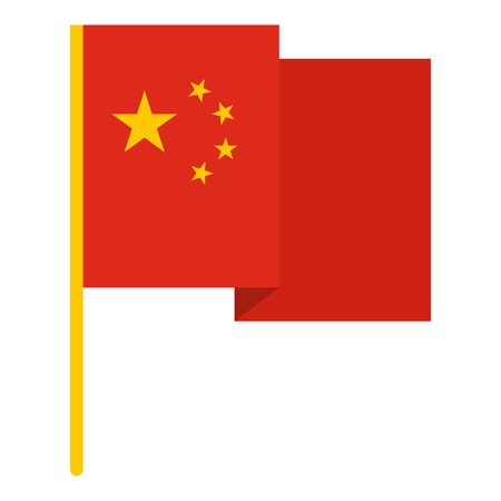 Chinese national flag icon isolatedのイラスト素材
