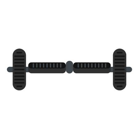 Black smart scooter icon flat isolated on white background vector illustrationのイラスト素材