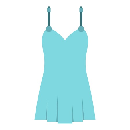 Blue nightie icon flat isolated on white background vector illustrationのイラスト素材