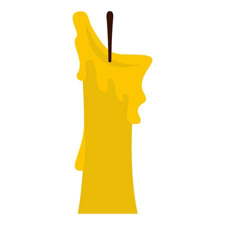 Little candle icon flat isolated on white background vector illustrationのイラスト素材