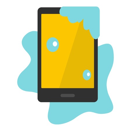 Wet phone icon isolated.のイラスト素材
