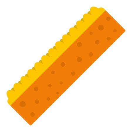 Orange sponge for cleaning icon isolatedのイラスト素材