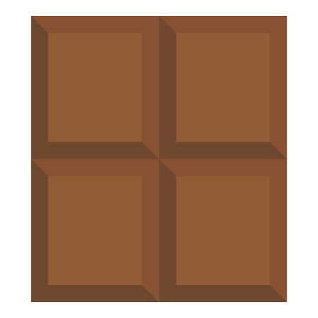 Dark milk chocolate bar icon isolatedのイラスト素材