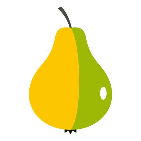 Ripe pear icon isolatedのイラスト素材