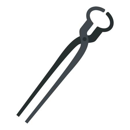 Vintage blacksmith pincers icon isolatedのイラスト素材
