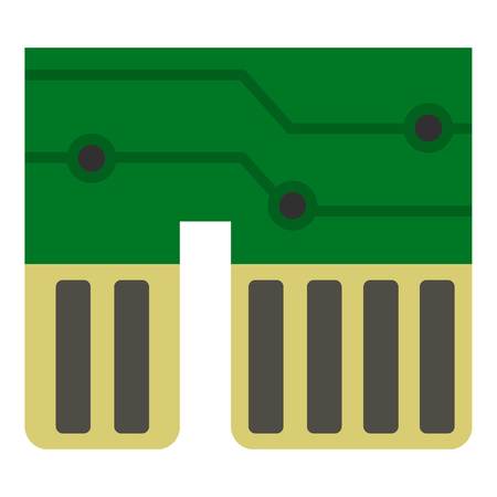 Computer chipset icon isolatedのイラスト素材