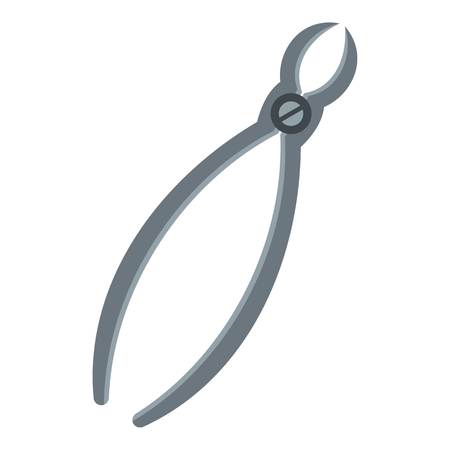 Tooth extraction instrument icon flat isolated on white background vector illustrationのイラスト素材