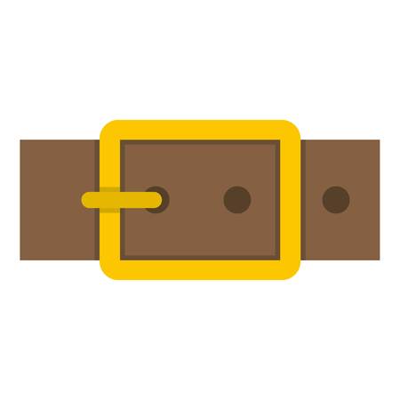 Gold square buckle icon flat isolated on white background vector illustrationのイラスト素材