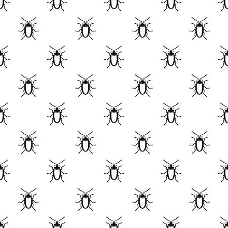 Longhorn beetle grammoptera pattern seamless in simple style vector illustrationのイラスト素材