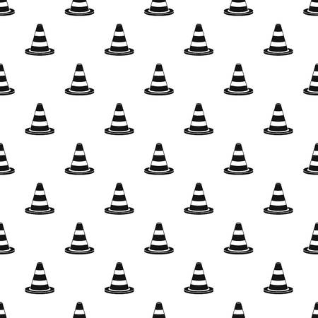 Traffic cone pattern seamless in simple style vector illustrationのイラスト素材