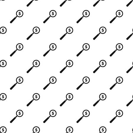 Magnifier pattern seamless in simple style vector illustrationのイラスト素材