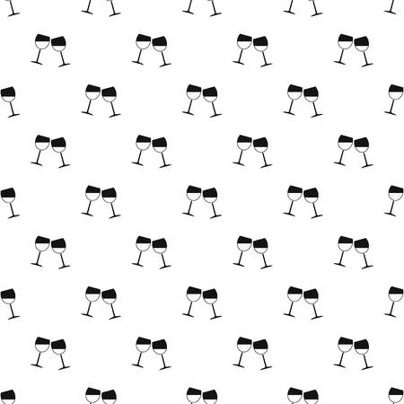 Two wine glasses pattern vectorのイラスト素材