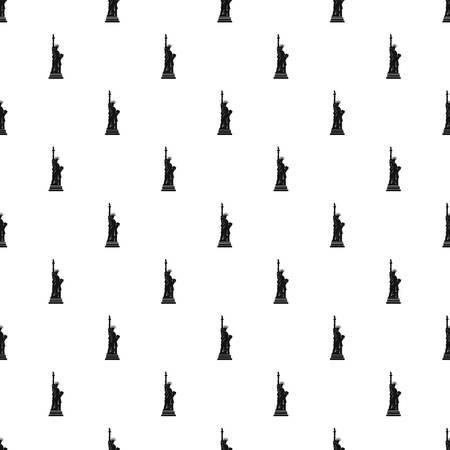 Statue of liberty pattern seamless in simple style vector illustrationのイラスト素材