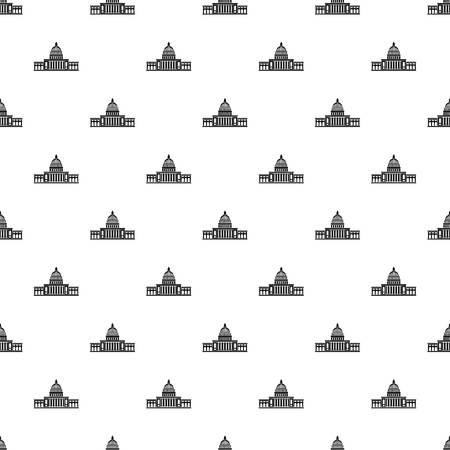 White house pattern seamless in simple style vector illustrationのイラスト素材