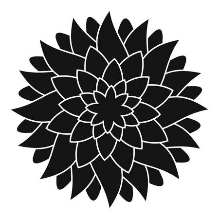 Flower icon in simple style isolated on white background vector illustrationのイラスト素材