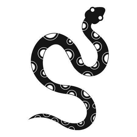 Venomous snake icon. Simple illustration of venomous snake vector icon for webのイラスト素材
