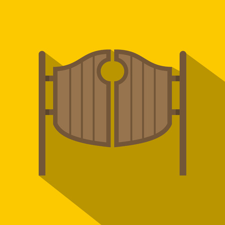 Vintage western swinging saloon doors iconのイラスト素材