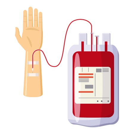 Donate blood icon, cartoon styleのイラスト素材