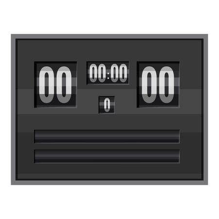 Black electronic soccer scoreboard iconのイラスト素材