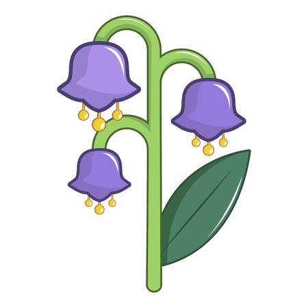 Blue bell flower icon, cartoon styleのイラスト素材