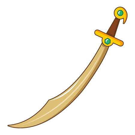 Scimiter sword icon, cartoon styleのイラスト素材