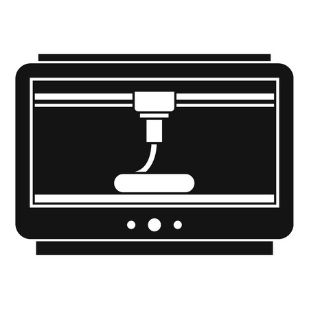 3D printer printing cup icon, simple styleのイラスト素材