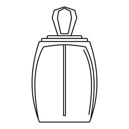 Elegant woman perfume bottle icon, outline styleのイラスト素材