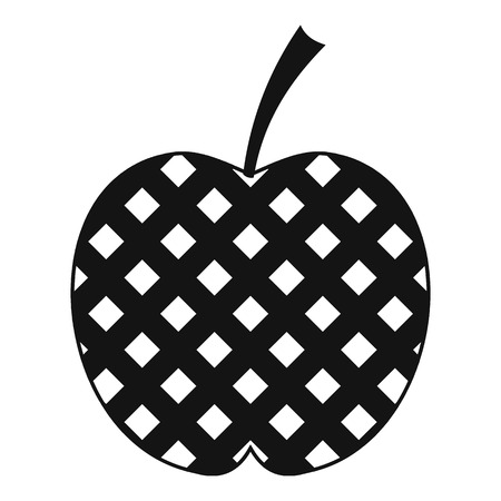 Checkered apple icon, simple styleのイラスト素材