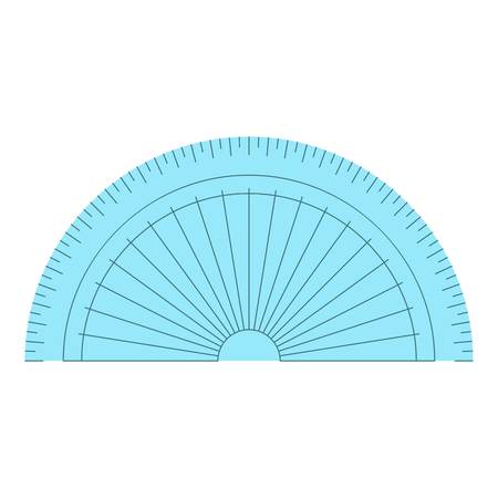 Protractor icon. Cartoon illustration of protractor vector icon for webのイラスト素材