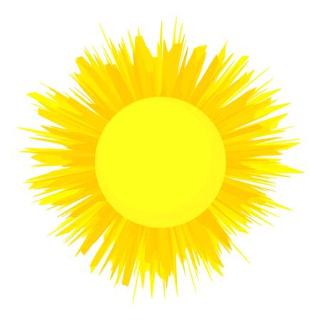 The sun is shining icon. Cartoon illustration of the sun is shining vector icon for webのイラスト素材