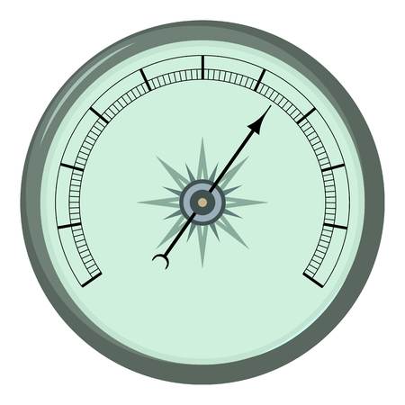 Atmosphere barometer icon. Cartoon illustration of atmosphere barometer vector icon for webのイラスト素材