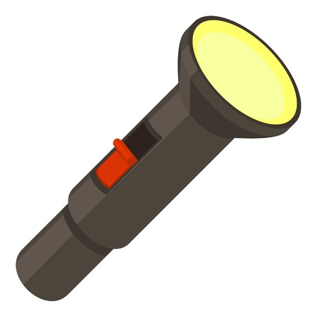 Pocket flashlight icon. Cartoon illustration of pocket flashlight vector icon for webのイラスト素材