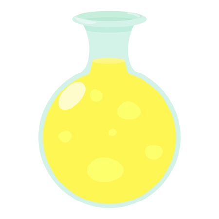 Flask of Luminous liquid icon. Cartoon illustration of flask of Luminous liquid vector icon for webのイラスト素材