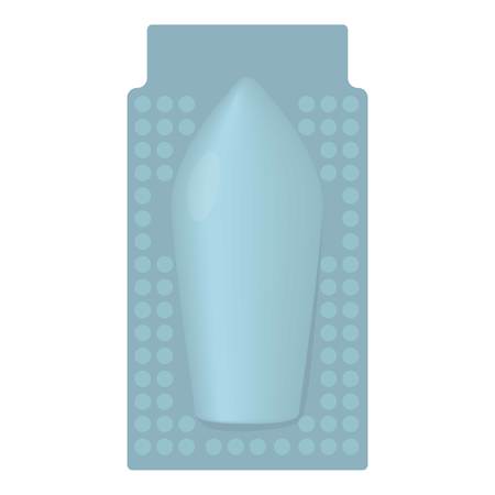 Package of suppository icon. Cartoon illustration of package of suppository vector icon for webのイラスト素材