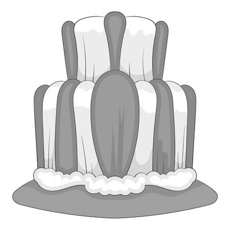 Iguazu falls, Argentina icon in monochrome style isolated on white background vector illustrationのイラスト素材