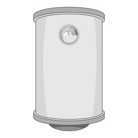 Boiler icon in monochrome style isolated on white background vector illustrationのイラスト素材
