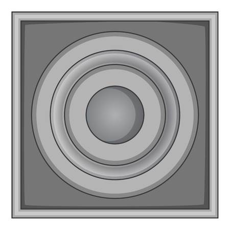 Audio speaker icon in monochrome style isolated on white background vector illustrationのイラスト素材